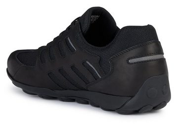 Geox U SNAKE 2.0 A Sneaker mit dunkler Sohle, Freizeitschuh, Halbschuh, Schnürschuh