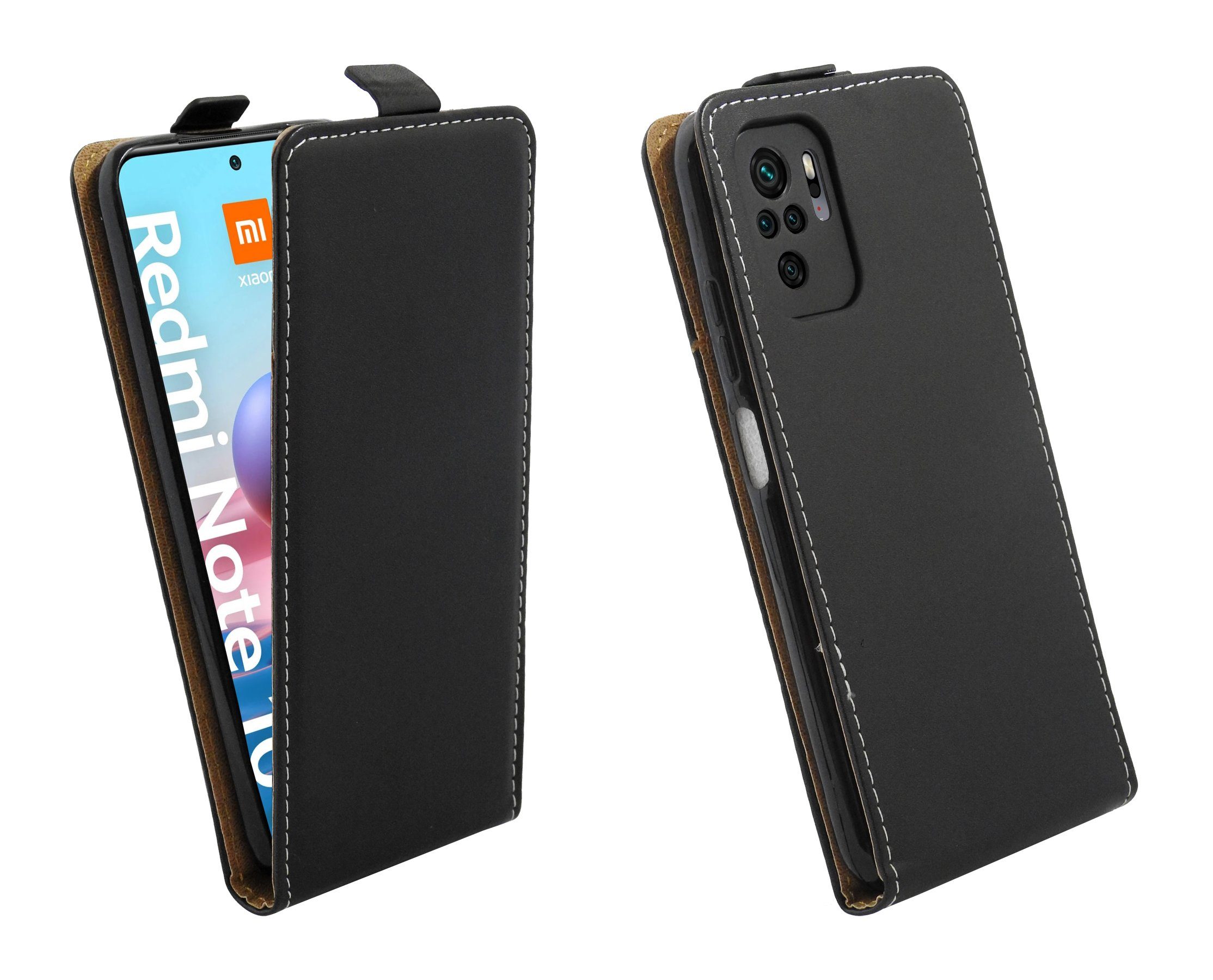 cofi1453 Flip Case Flip Case für XIAOMI REDMI NOTE 10 5G Hülle Schwarz