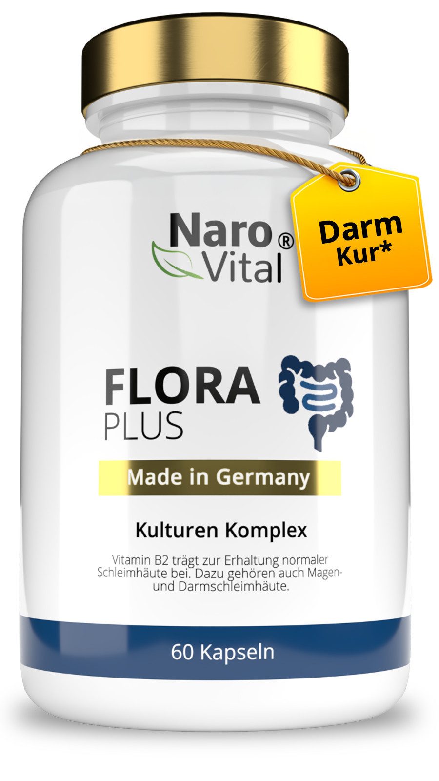 Flora Plus Kulturen komplex 23 Bakterienstämme für den Darm - 60 Kapseln