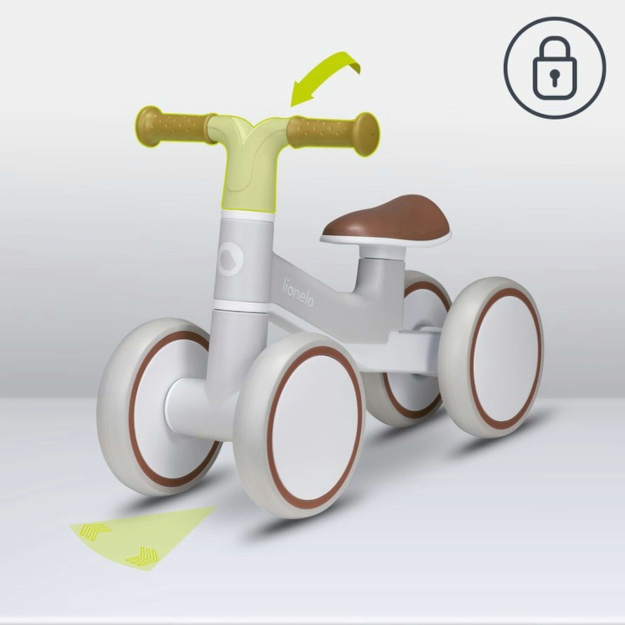lionelo Laufrad VILLY Durchmesser 17,5 cm Zoll, Vordere Dämpfung, Ergonomis günstig online kaufen