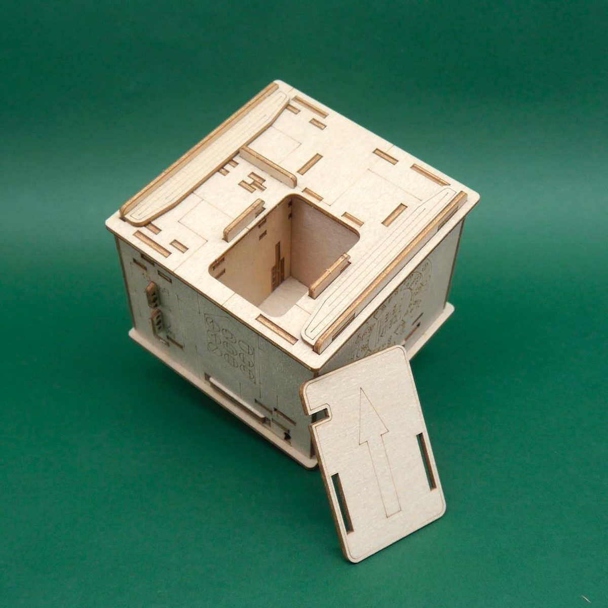 ESC, Escape Welt Spiel SPACE BOX - galaktischer Rätselspaß mit der 3D Puzzle Box, Knobelspiel, Holzspiel