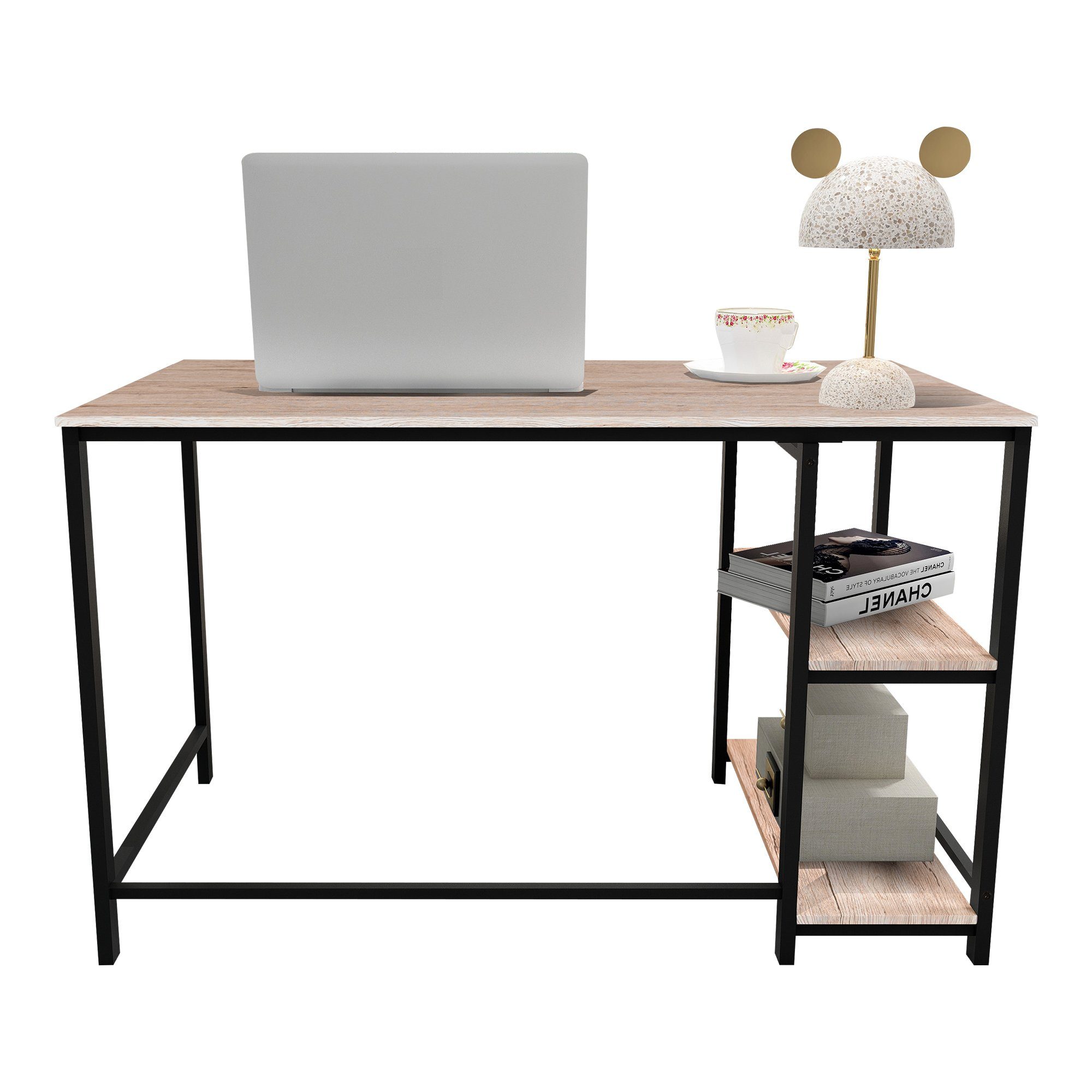 Computertisch Computertisch Dedom Regal,Schreibtisch,Bürotisch,120x60x75cm mit