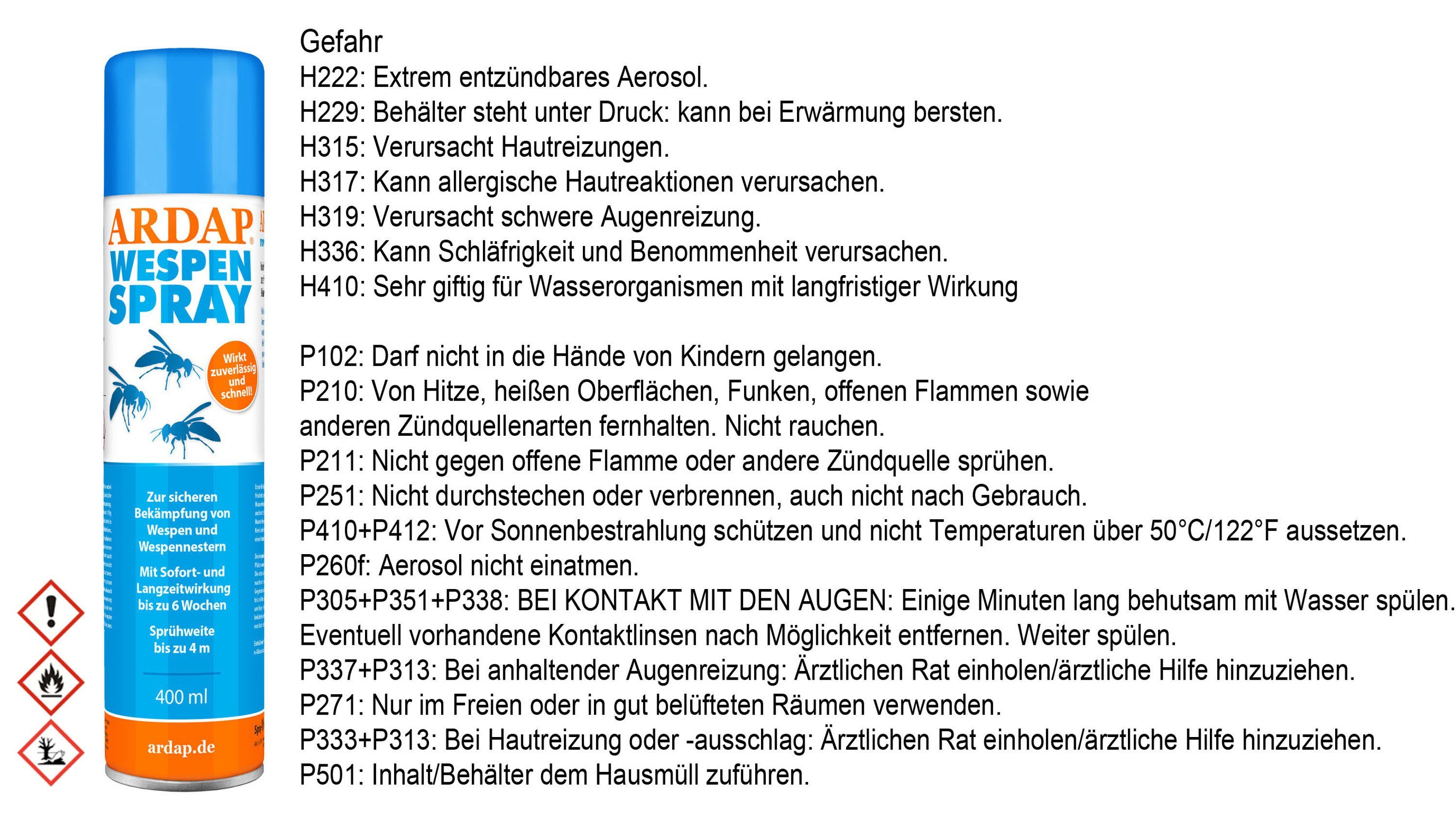 Ardap Insektenspray ARDAP Wespenspray 400 ml