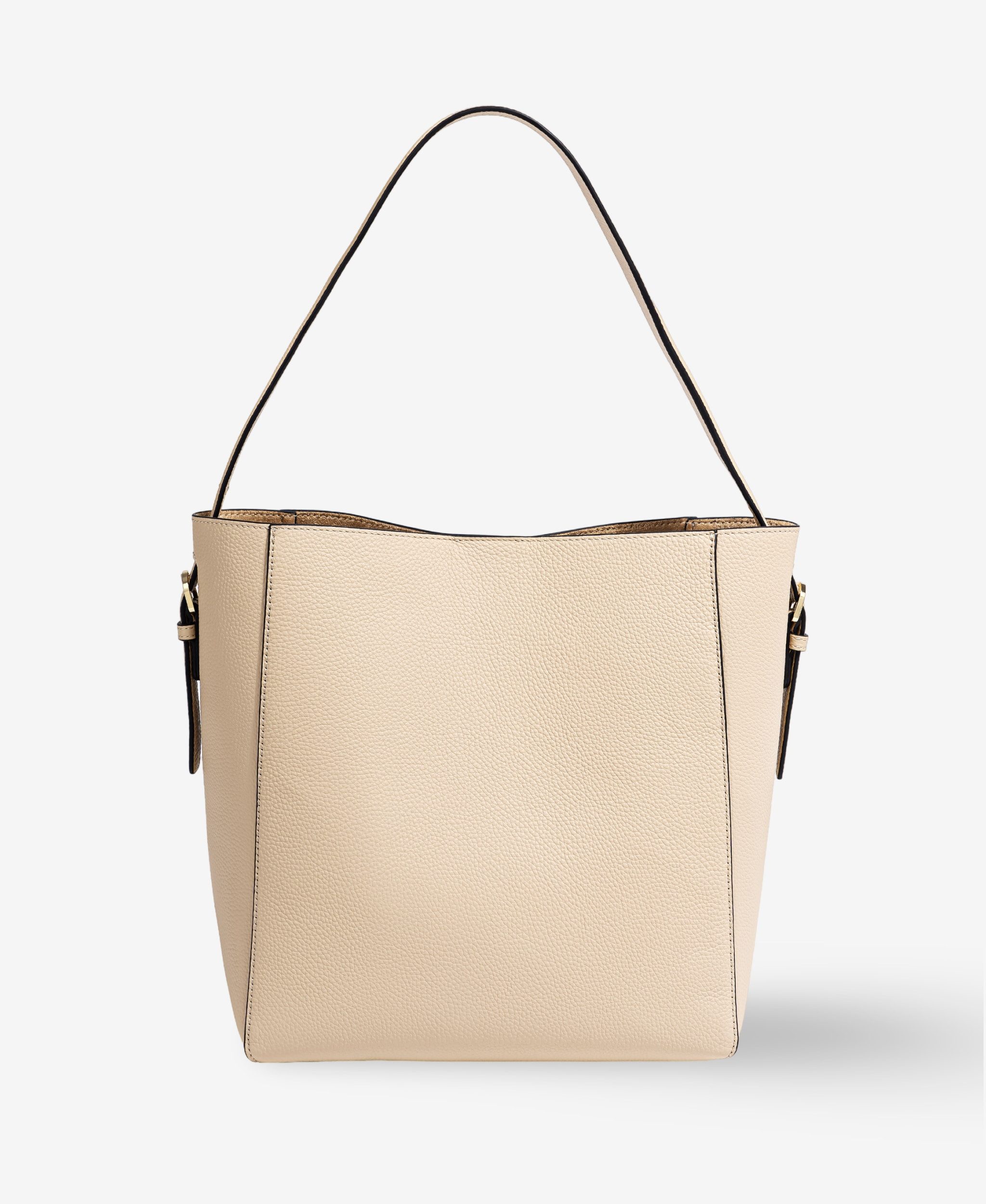 GLAMIRA Schultertasche Lysandra Beige Schultertasche (Set, 2-tlg., mit Geldbörse), echt Leder, mit geräumigem Hauptfach