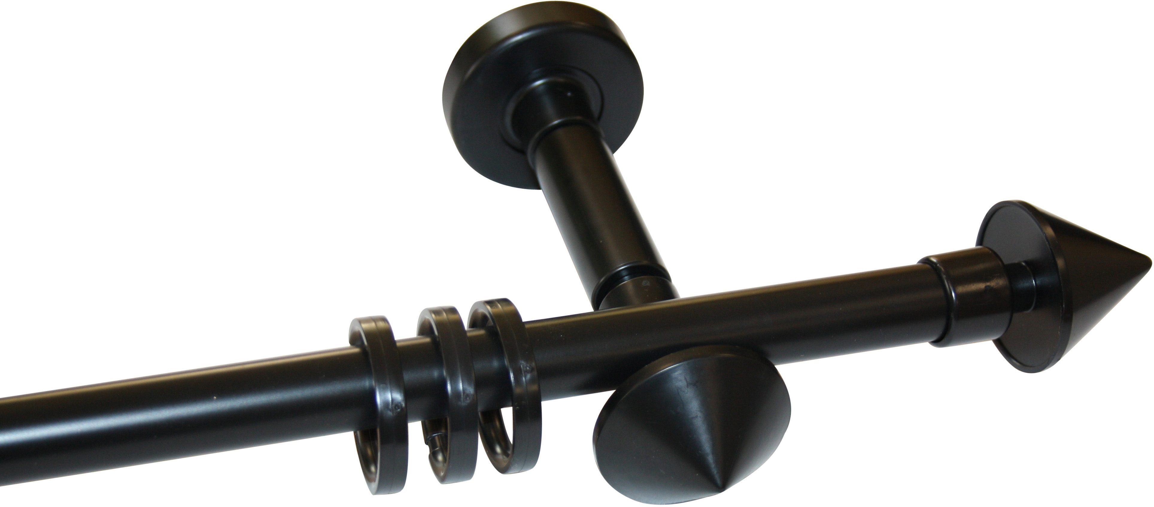 sunlines Gardinenstange Magneto, Ø 20 mm, 1-läufig, Fixmaß, mit Bohren, verschraubt, Eisen, Kunststoff