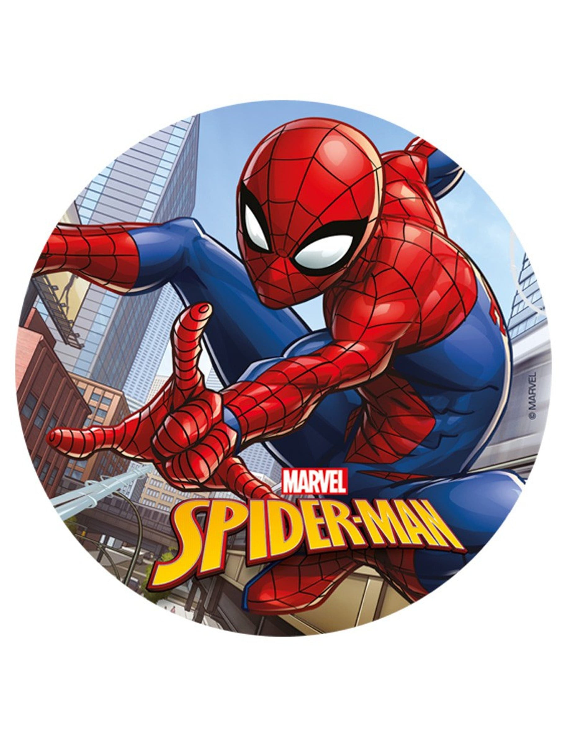 deKora Kostüm Spiderman-Kuchenoblate Marvel-Kuchendeko bunt 20cm 6,3 g