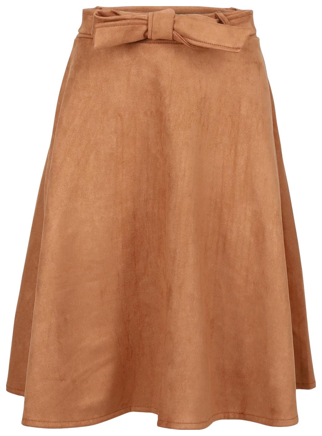 malito more than fashion A-Linien-Rock 19606 Midi Rock in Velours Optik günstig online kaufen