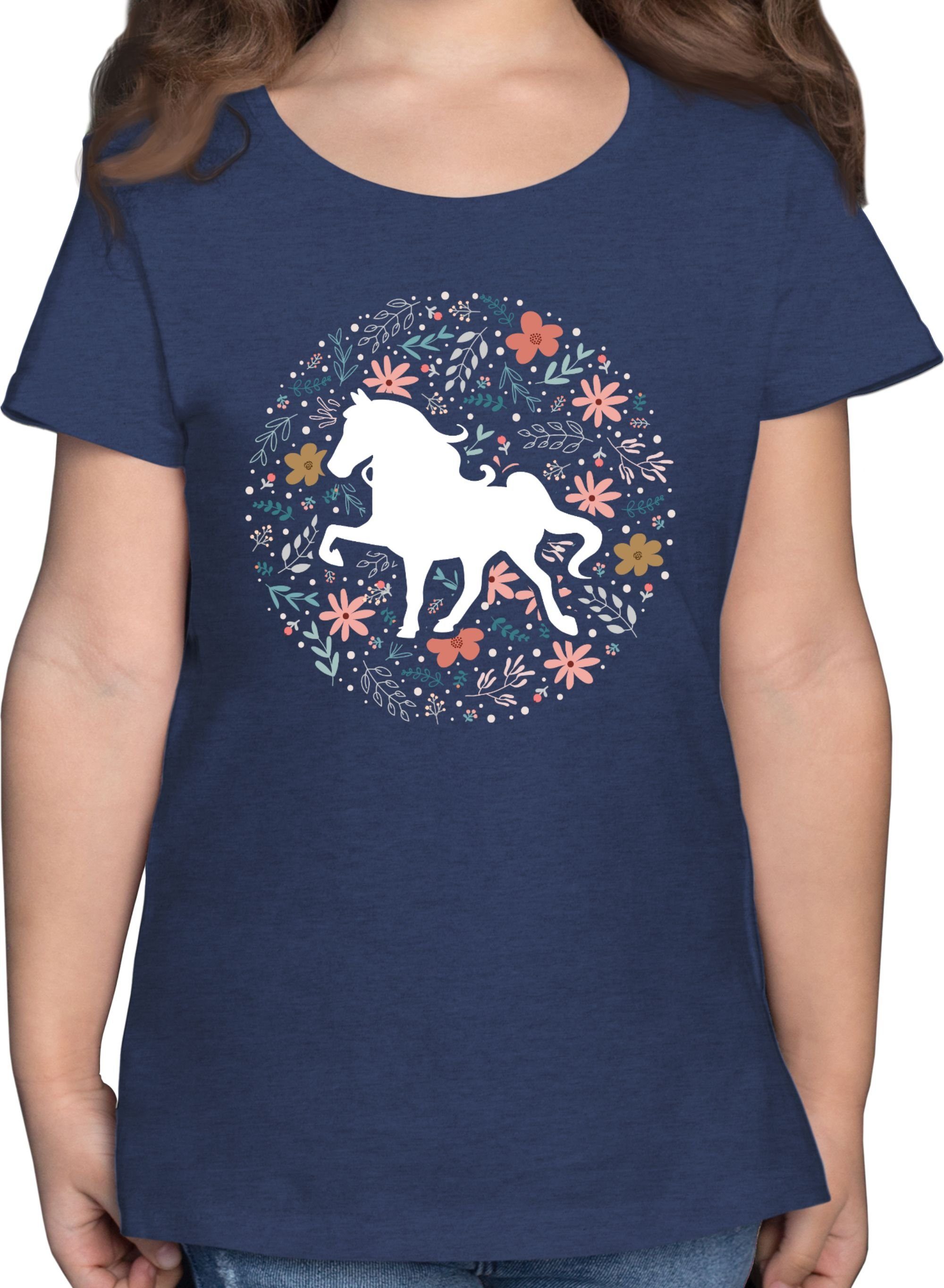 T-Shirt Pferd mit Blumen