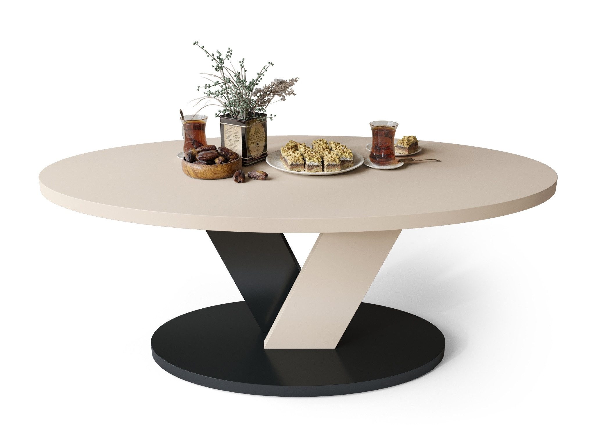 designimpex Couchtisch Design Couchtisch Lova oval günstig online kaufen