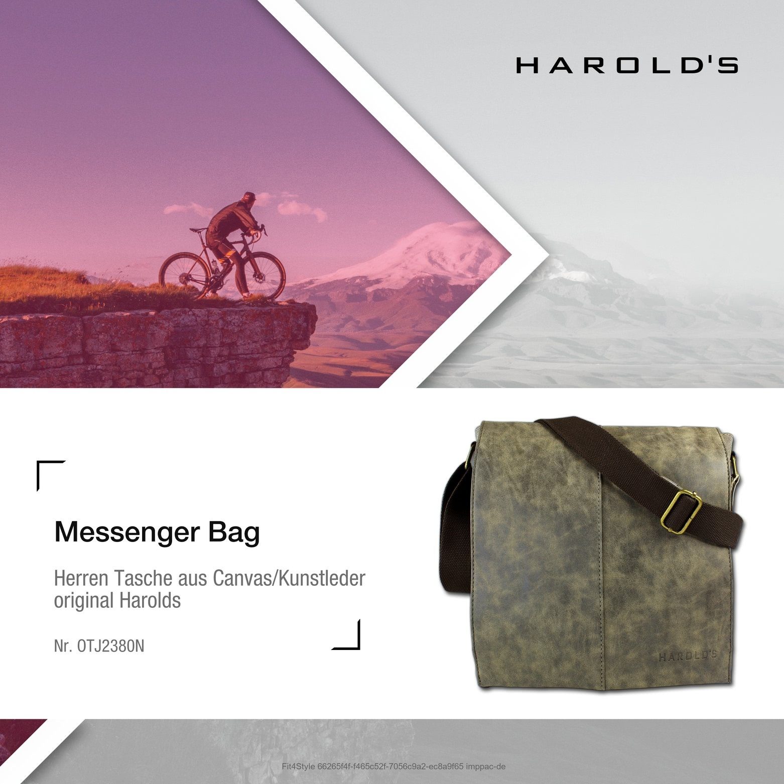 braun Messenger Bag), Herren (Messenger ca. Bag Harold's 28cm in Harolds braun, Jugend Breite Schultertasche Herren, Tasche