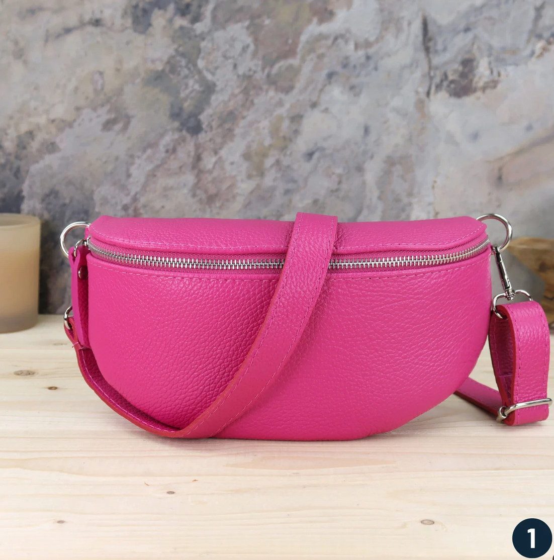 Blade Umhängetasche Bauchtasche Damen Echtleder Umhängetasche Brusttasche Gürteltasche, als Schultertasche, CrossOver, Umhängetasche tragbar