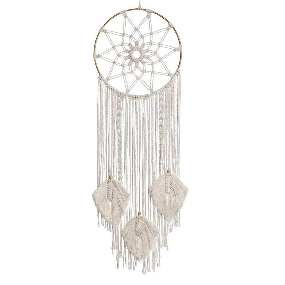 Agger Wanddekoobjekt Makramee Traumfänger Traumfänger gewebter Wandbehang Tapisserie, handgefertigt Traumfänger Boho Tapisserie Home Schlafzimmer