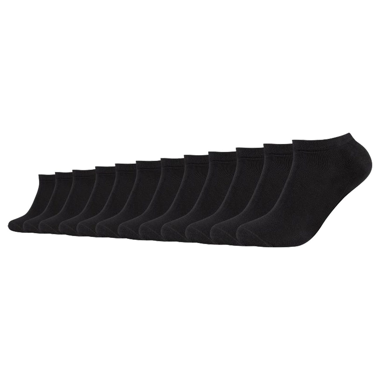 Camano Sneakersocken Unisex Socken Ca-Soft Organic Cotton Sneaker (12-Paar) aus pflegeleichter Baumwollmischung Black (9999)