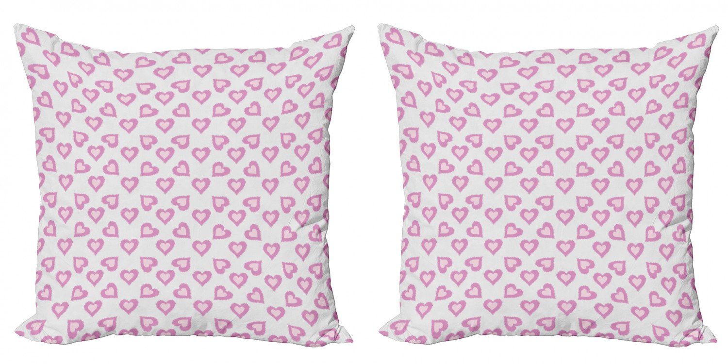 Kissenbezüge Modern Accent Doppelseitiger Digitaldruck, (2 Abakuhaus Stück), inspiriert Valentine Liebe Herzen
