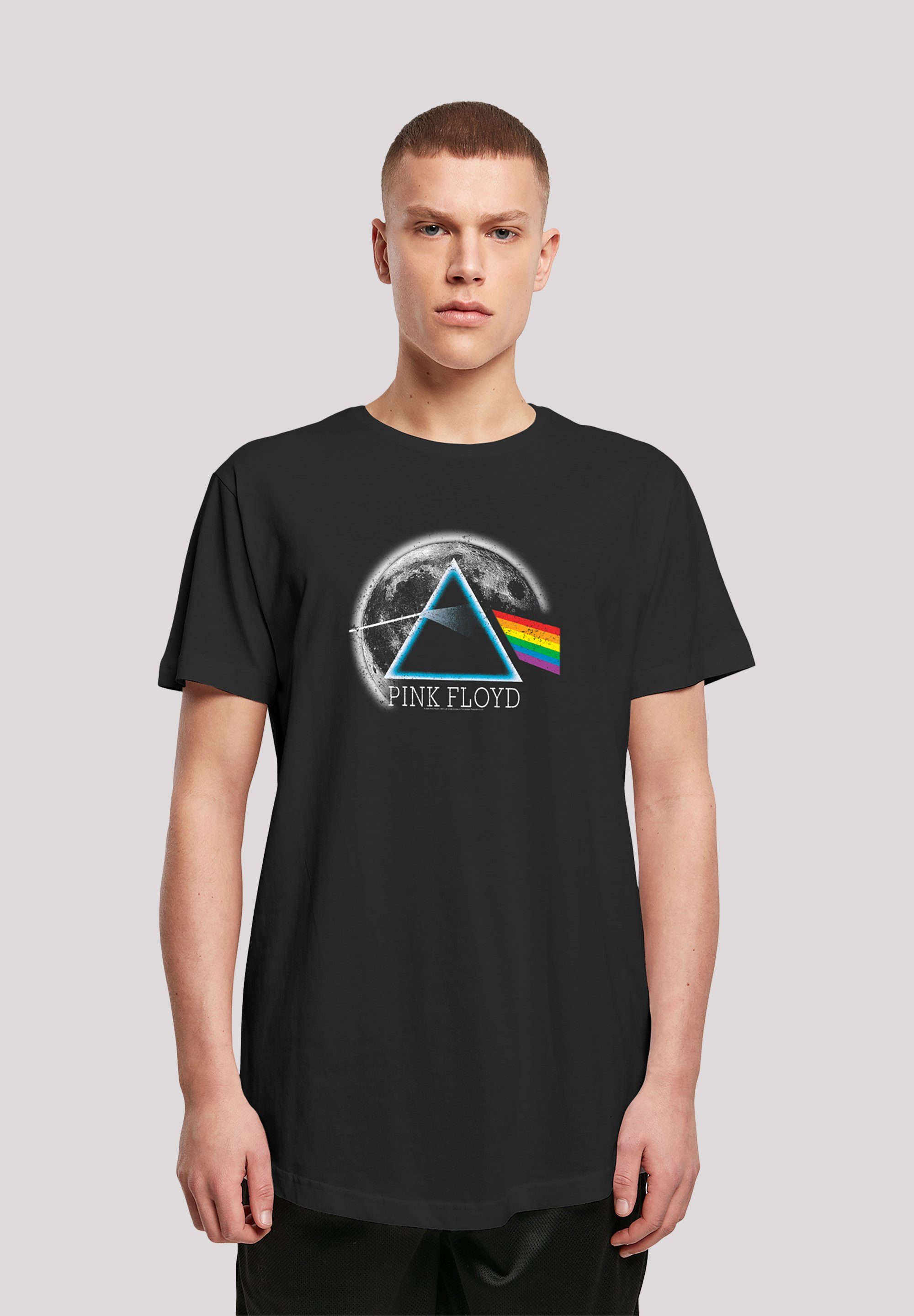 F4NT4STIC T-Shirt Pink Floyd Dark Side Print Fan The Distressed Moon of Merch