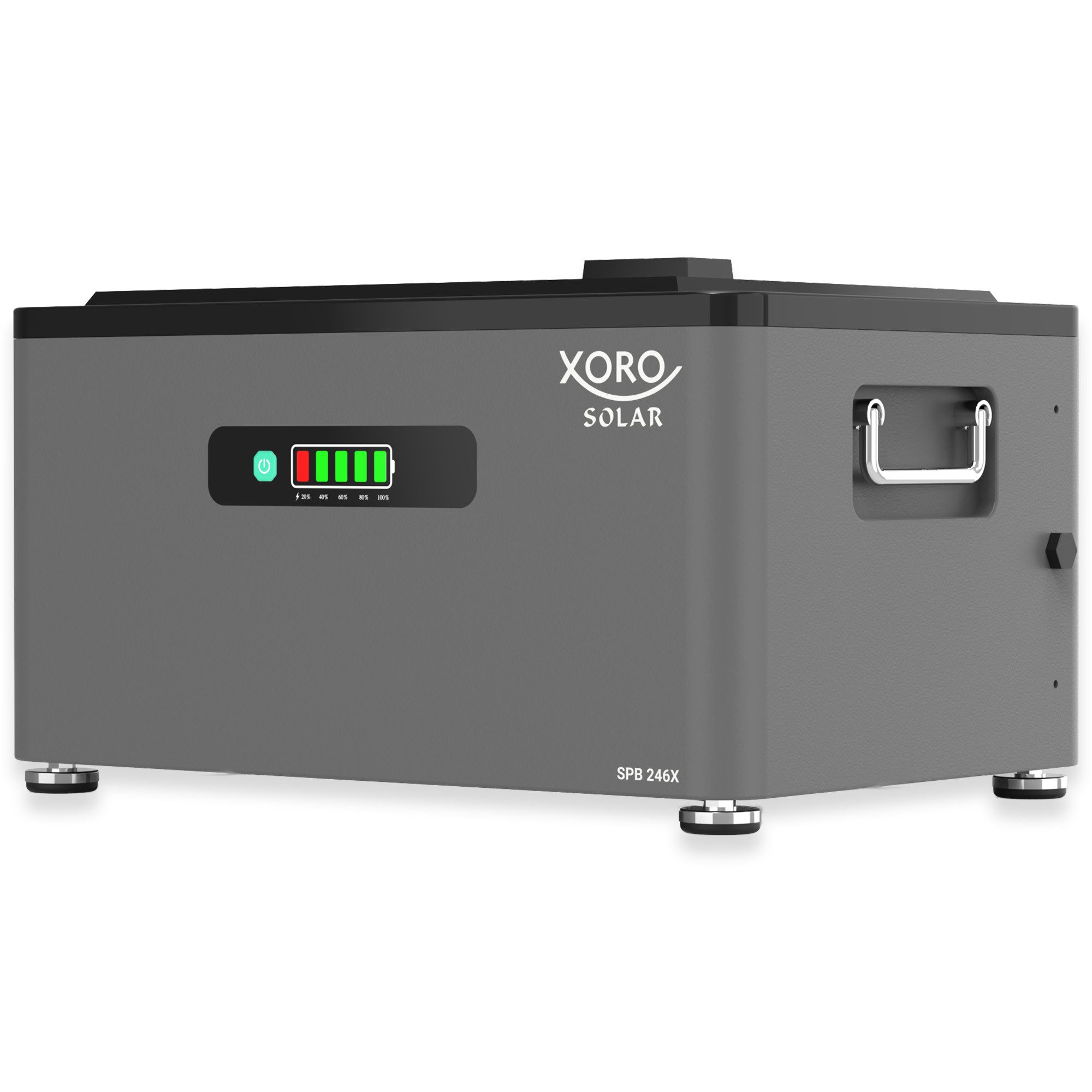 XORO SOLAR SPB 246X – 2,4 kWh Erweiterungsbatterie für ATLAS Stromspeicher 50000 mAh (48 V), Modulares Energiemodul mit automatischer Sicherheitssteuerung