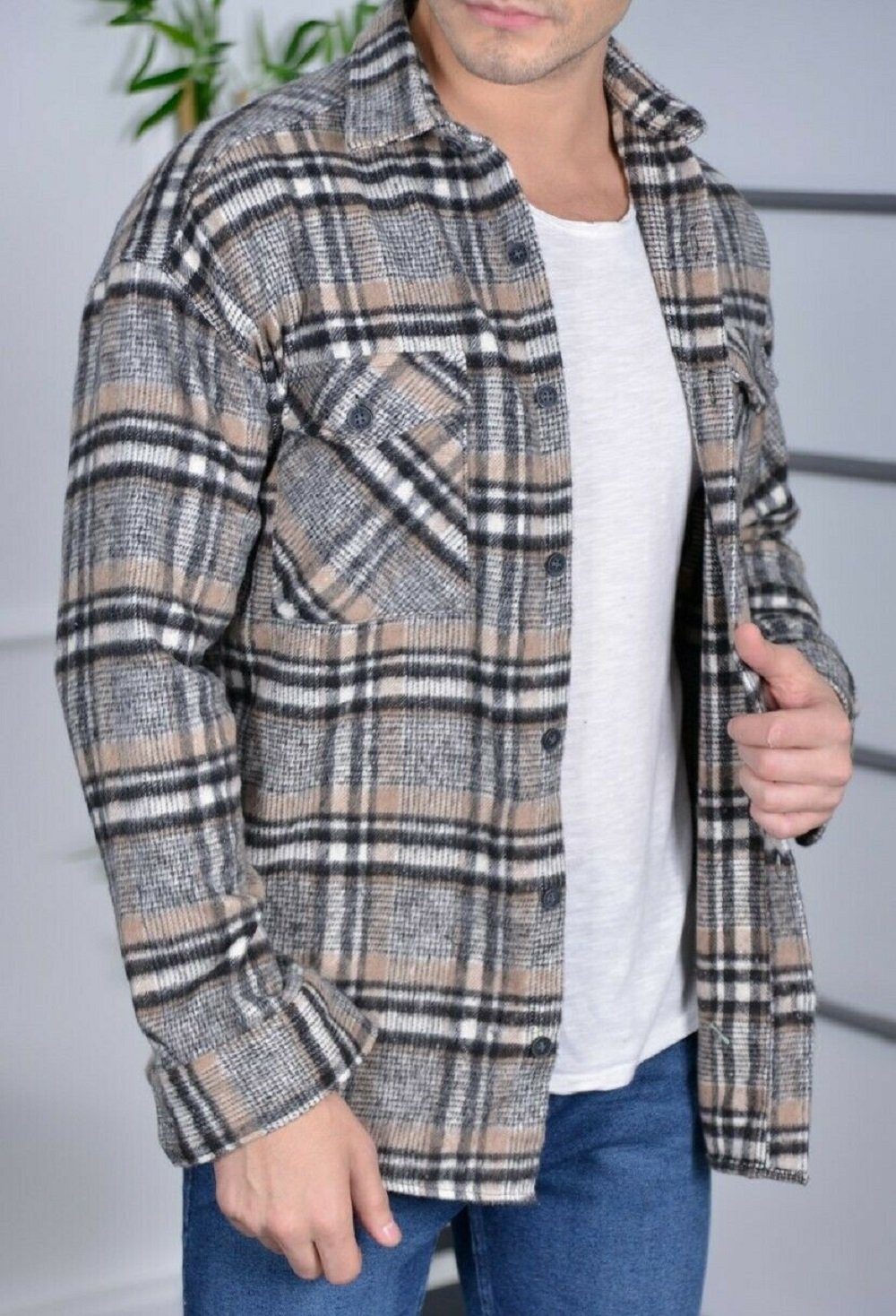 Megaman Jeans Flanellhemd H-257 Flanellhemd Kariert Hemd Holzfällerhemd Her günstig online kaufen