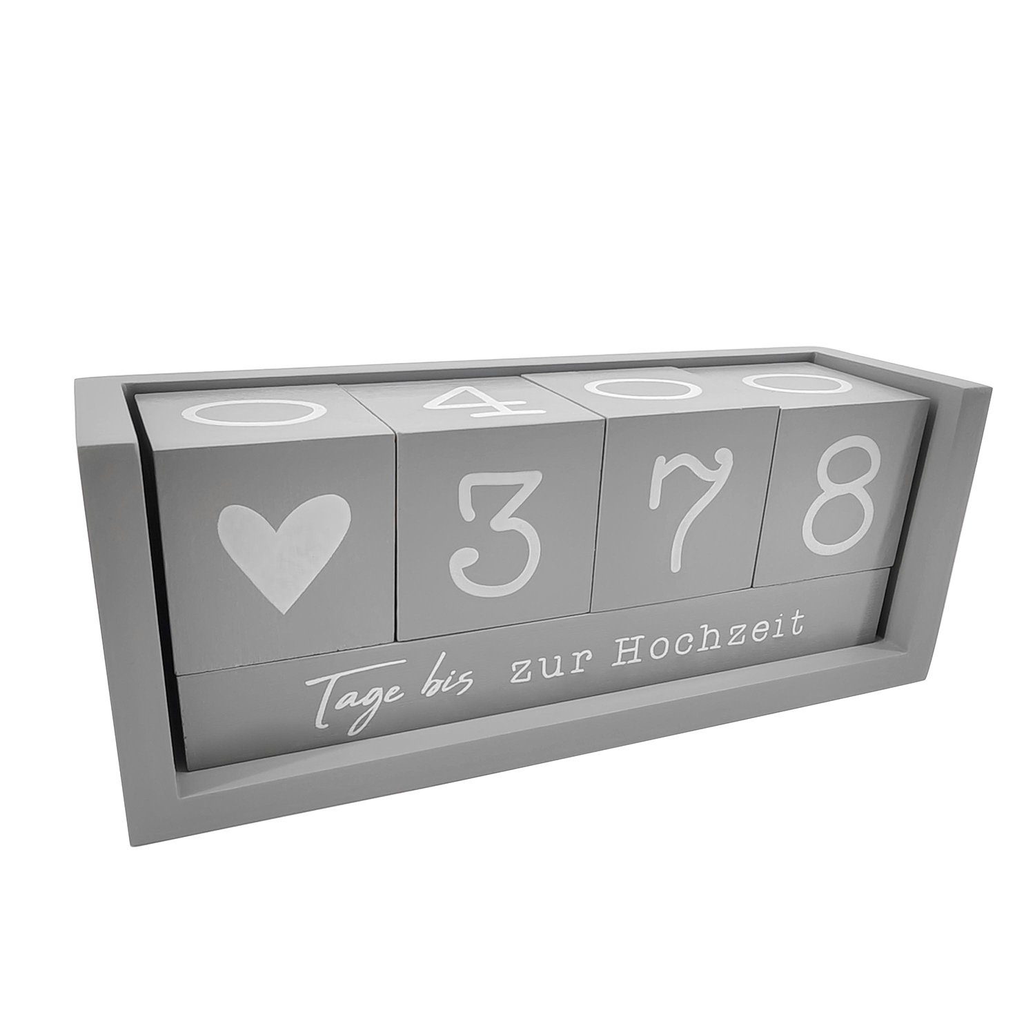 Close Up Dekoobjekt Jahres Countdown Kalender Holz-Tischkalender, Tagezähler
