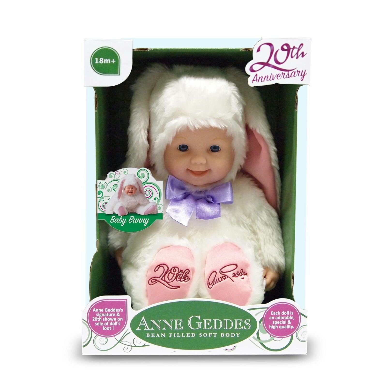 ANNE GEDDES Babypuppe Häschen weiß -30 cm-