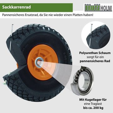 TRUTZHOLM Sackkarren-Rad Sackkarrenrad 260x85 mm 3.00-4 Vollgummi PU Bollerwagenrad, Ersatzrad