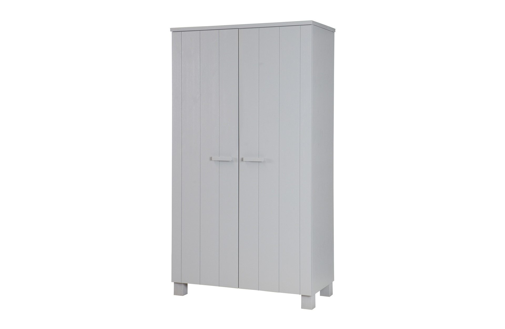 WOOOD Kleiderschrank Dennis mit 2 Türen, Hellgrau