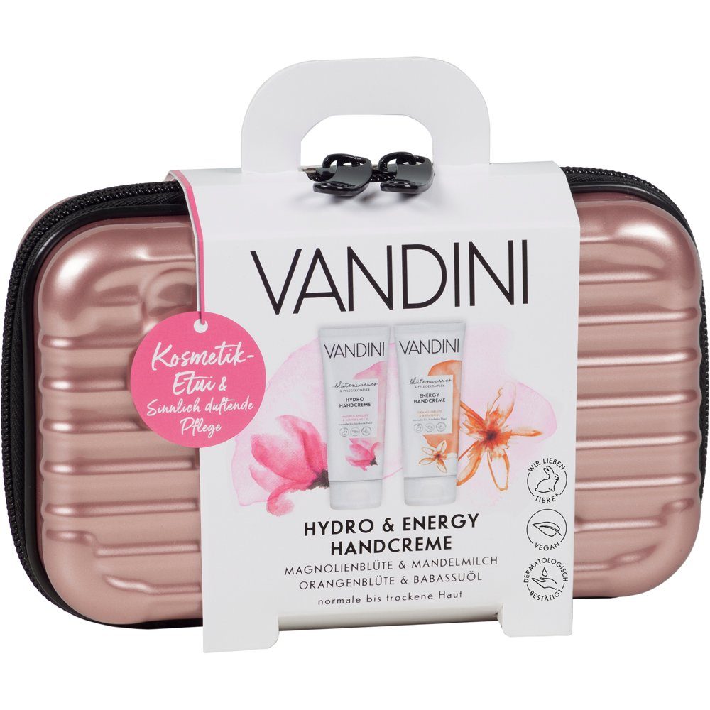 Damen Hautpflege VANDINI Hautpflege-Set Handcreme Geschenkset mit Kosmetiketui - Hydro & Energy Beauty Set für normale bis trock