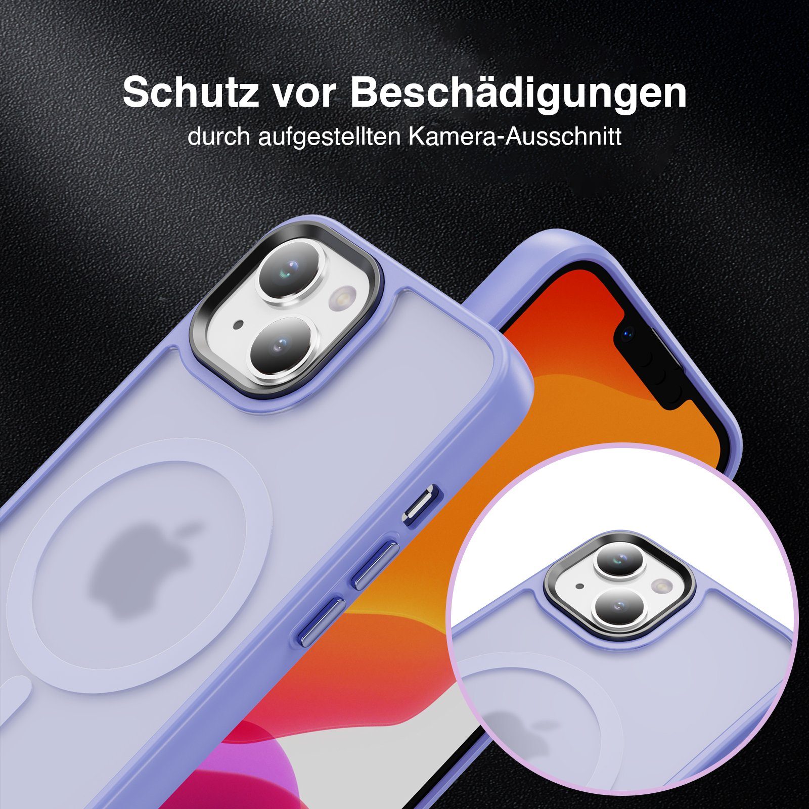 Tec-Expert Handyhülle Magnet Hülle für Apple iPhone 13 6.1 Zoll, 6.1, kompatibel zu Magsafe magnetisches Laden – Bild 3 von 5
