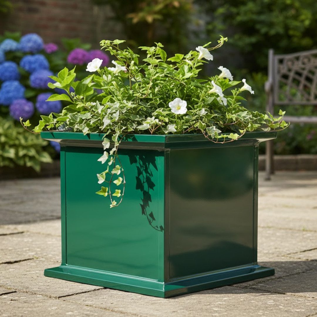 abc HOME Pflanzkübel Gummifüße, pulverbeschichtet, quadratisch, 4 Varianten