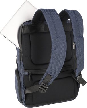 travelite Rucksack Meet, 41 cm, marine, Arbeitsrucksack Streetpack Reiserucksack mit Trolley-Aufsteck-System