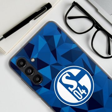 DeinDesign Handyhülle Muster Schalke 04 Camo, Samsung Galaxy A04s Silikon Hülle Bumper Case Handy Schutzhülle