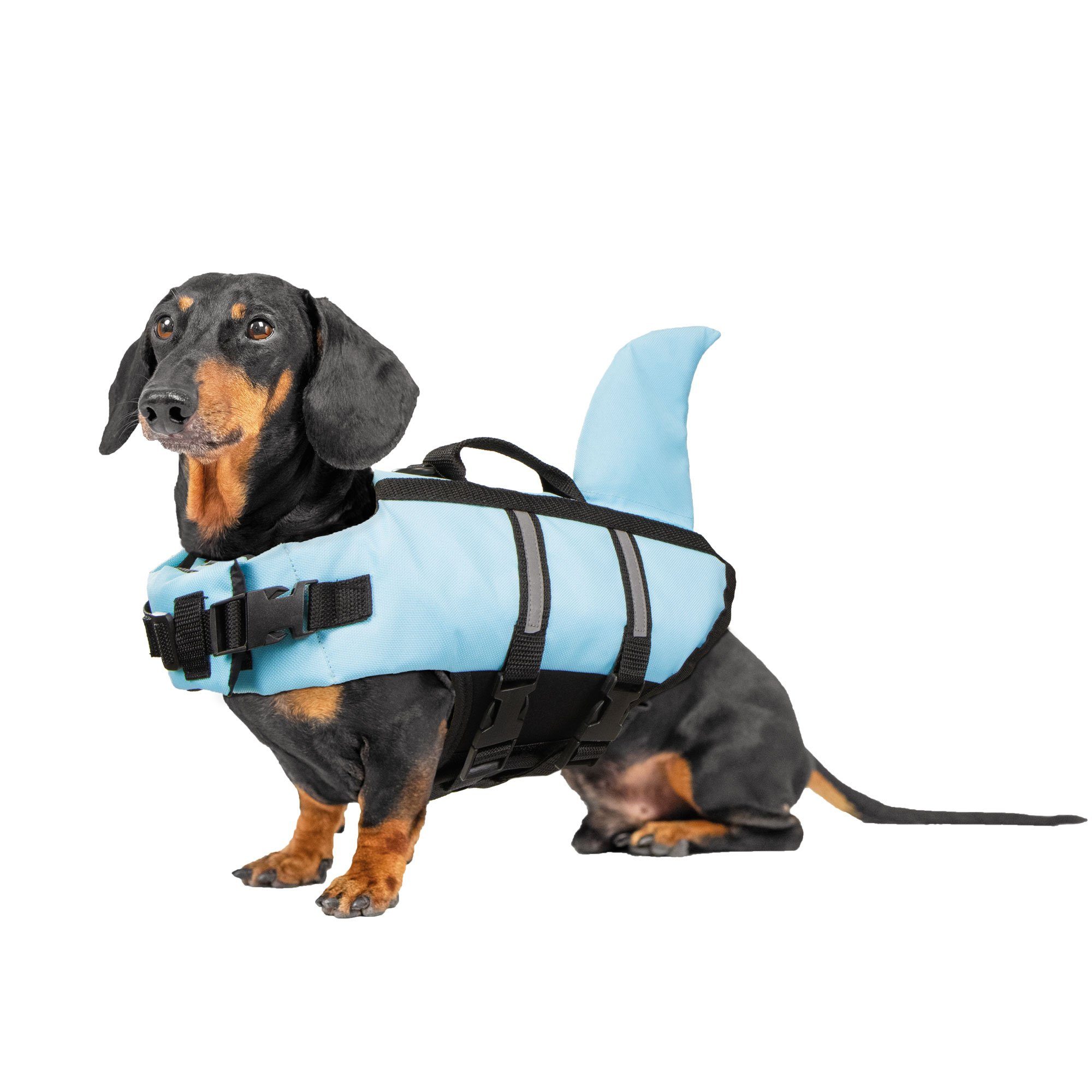 SHARKY Schwimmweste Hunde Schwimmweste mehr - lustiger für mit Haiflosse Nobby Schwimmhilfe Schwimmhilfe, Badespaß
