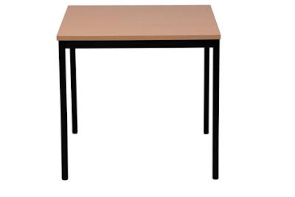 PROREGAL® Konferenztisch Bürotisch Wolf, Quadratisch, HxBxT 75x80x80cm, Schwarz-Buche