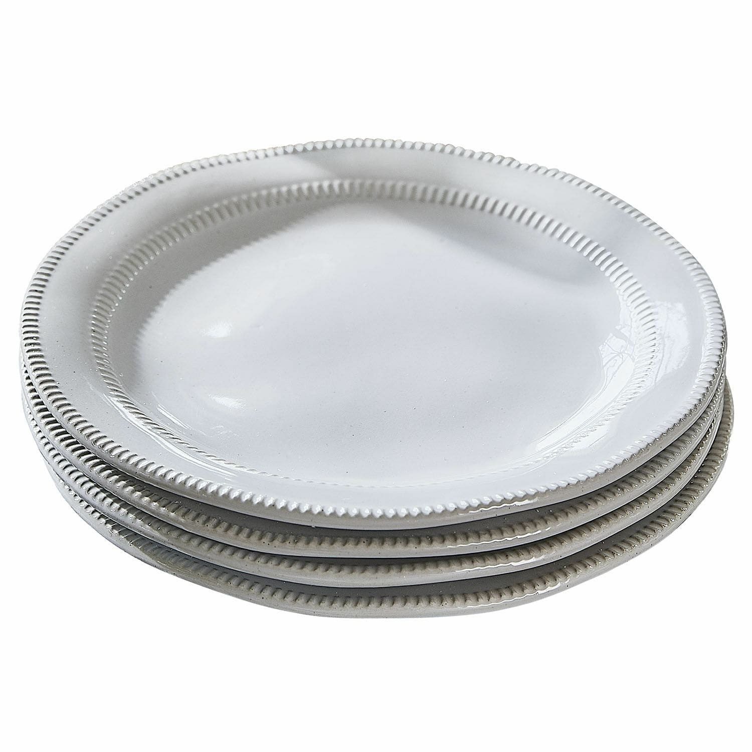 Mirabeau Geschirr-Set Dessertteller 4er Set Alentejo weiß, Steinzeug