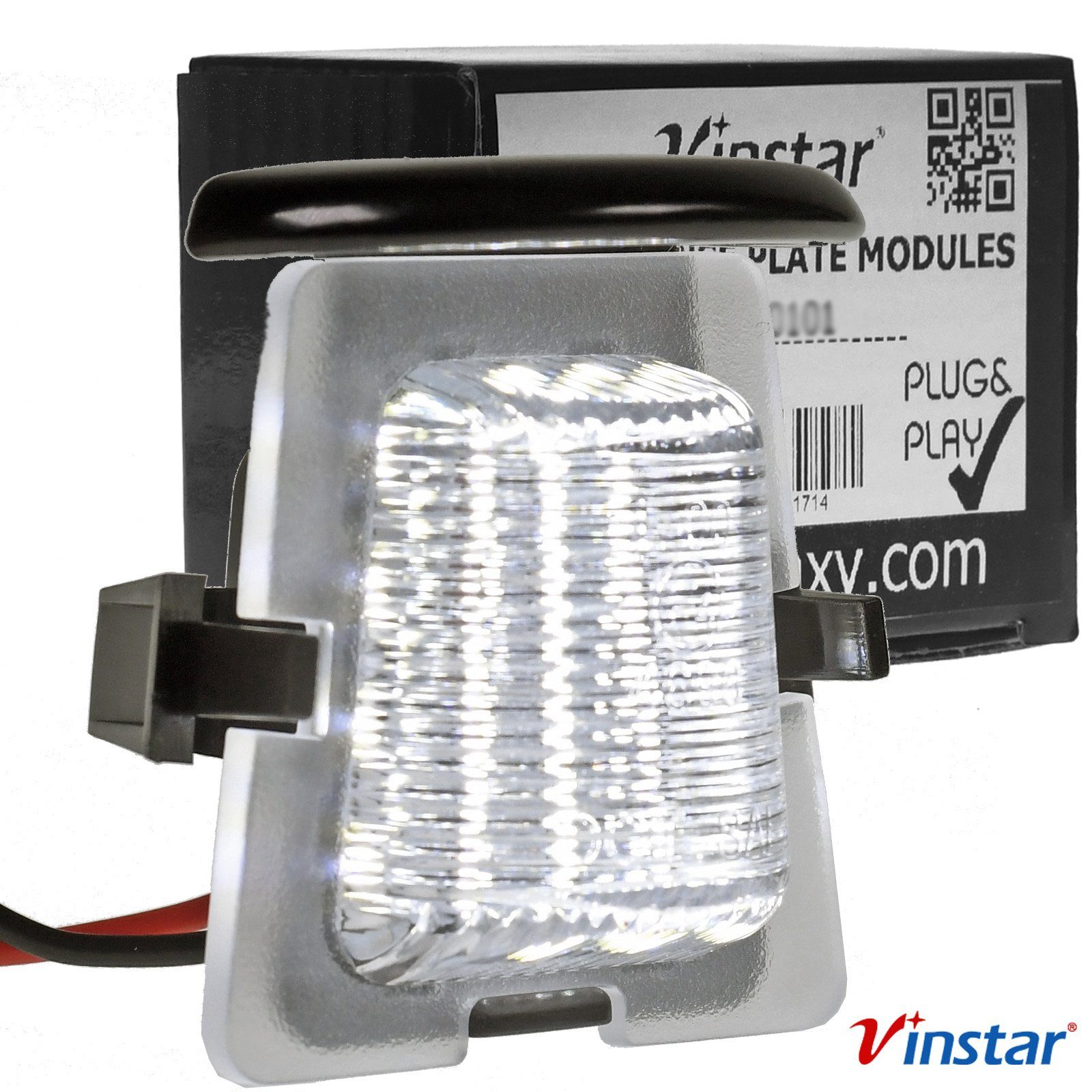 Vinstar KFZ-Ersatzleuchte LED Kennzeichenbeleuchtung E-geprüft für JEEP, kompatibel mit: JEEP WRANGLER JK 2007-2018 | Autolampen