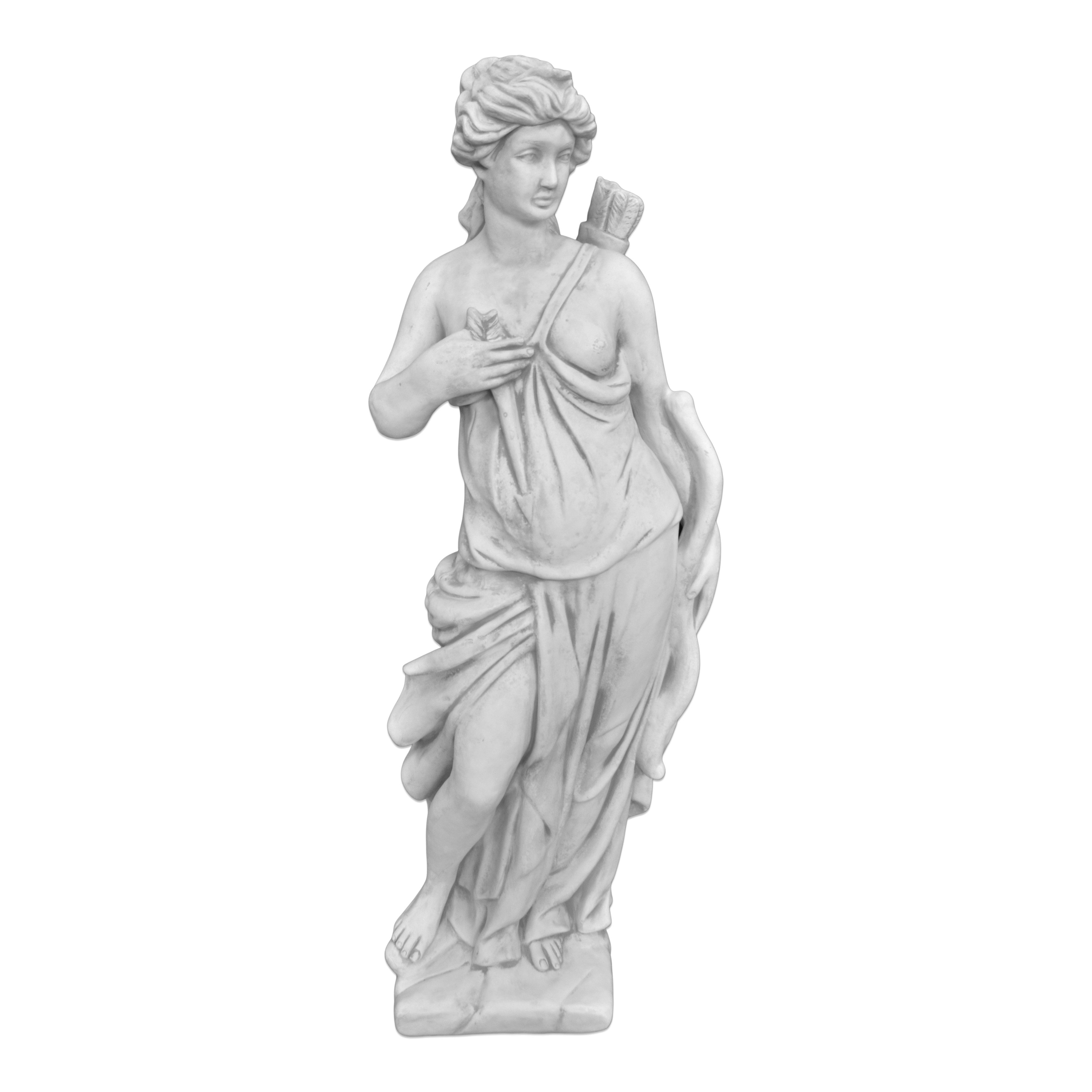 gartendekoparadies.de Gartenfigur Arge mit Köcher und Pfeilen Steinfigur 141 cm Steinguss 145 kg, Frostsicher