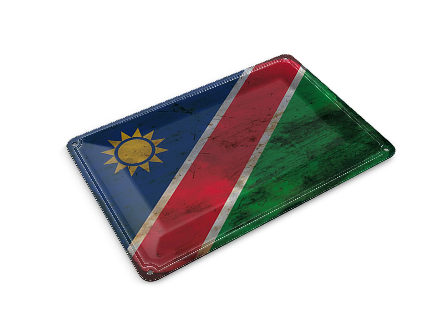 Femer GmbH Postkarte Flagge Namibia 14x10 cm Flag of Namibia Rost, unfrankiert