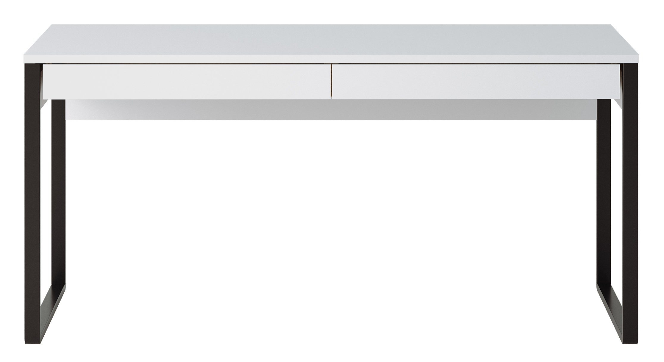 | Kassia, Soft-Close-Funktion, weiß mit Schreibtisch Swema Tisch Schubladen 160cm Breite weiß