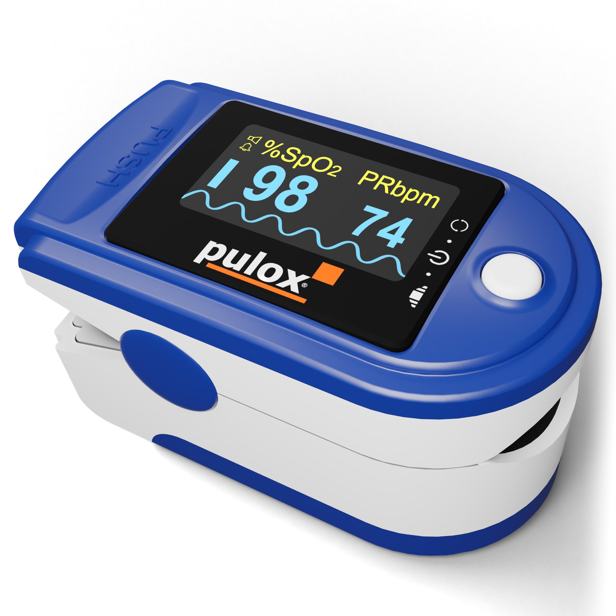 Pulsoximeter PO-200A Solo mit Alarm und Pulston Blau