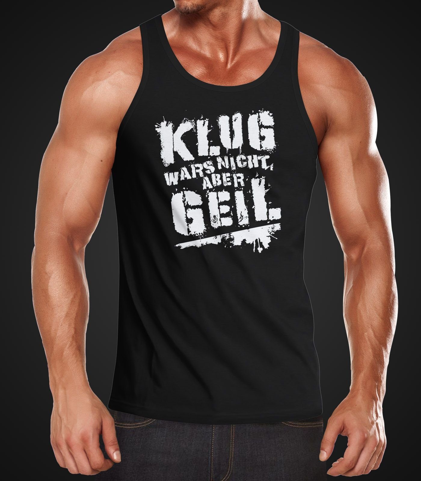 MoonWorks Tanktop Herren Tanktop Klug wars günstig online kaufen