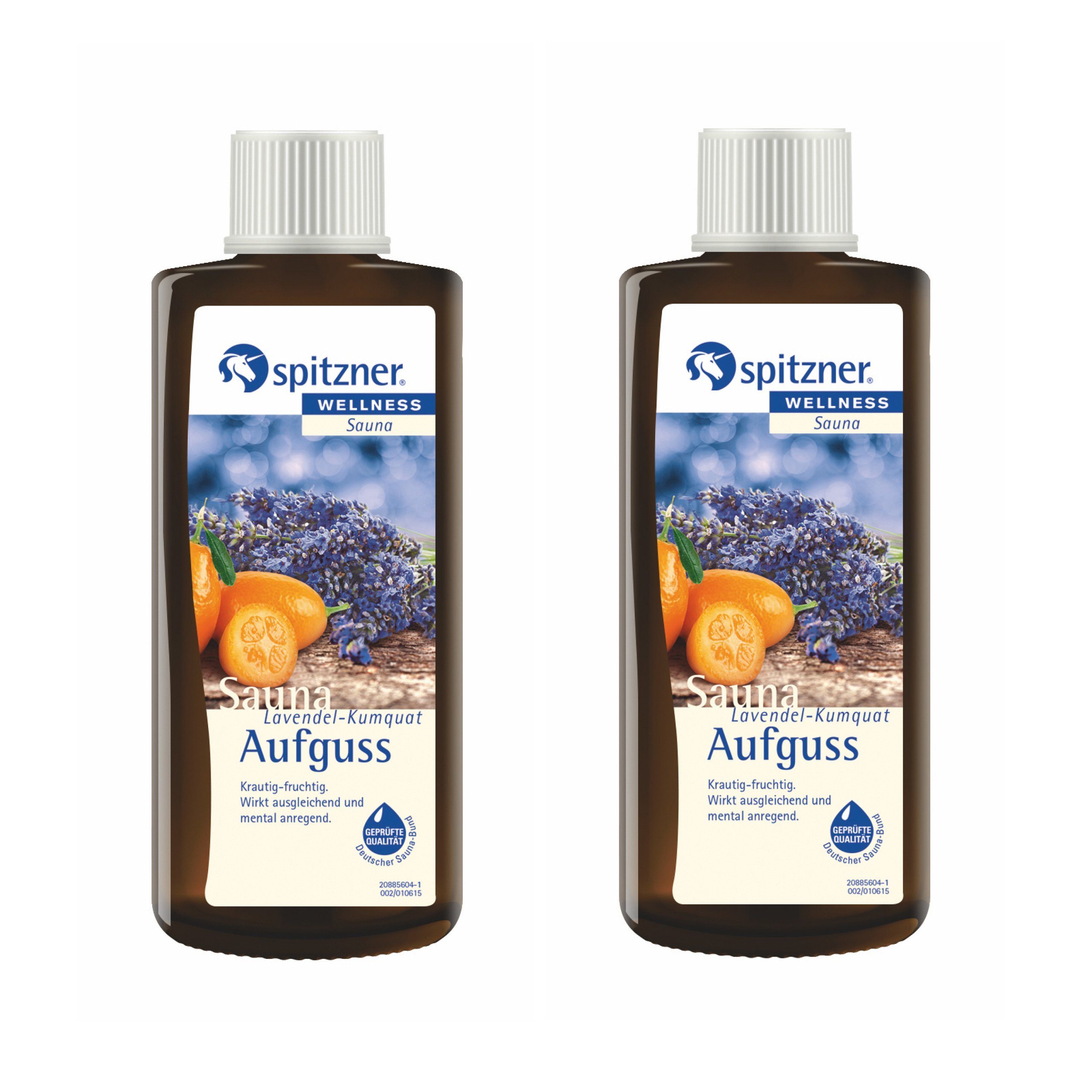 Spitzner Aufgusskonzentrat Spitzner 2 Düfte Lavendel Kumquat 2er Set Saunaaufguss Vorteilspack