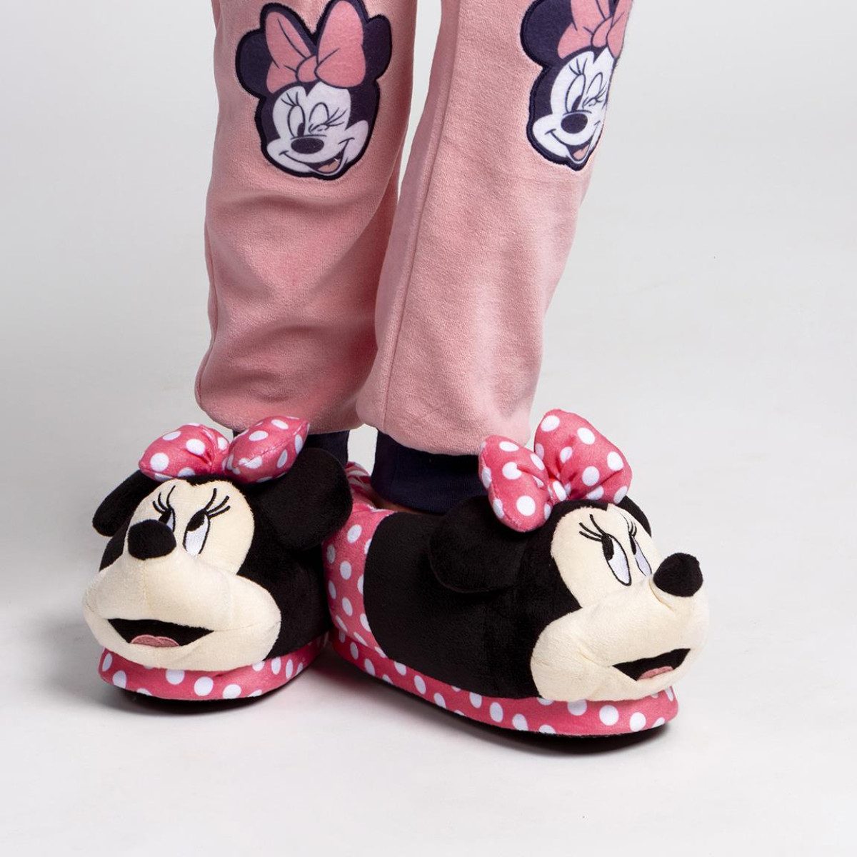 Cerda Disney Minnie Kinder Hausschuhe 3D Applikation, warme Hausschuhe Pantoffel – Bild 5 von 5