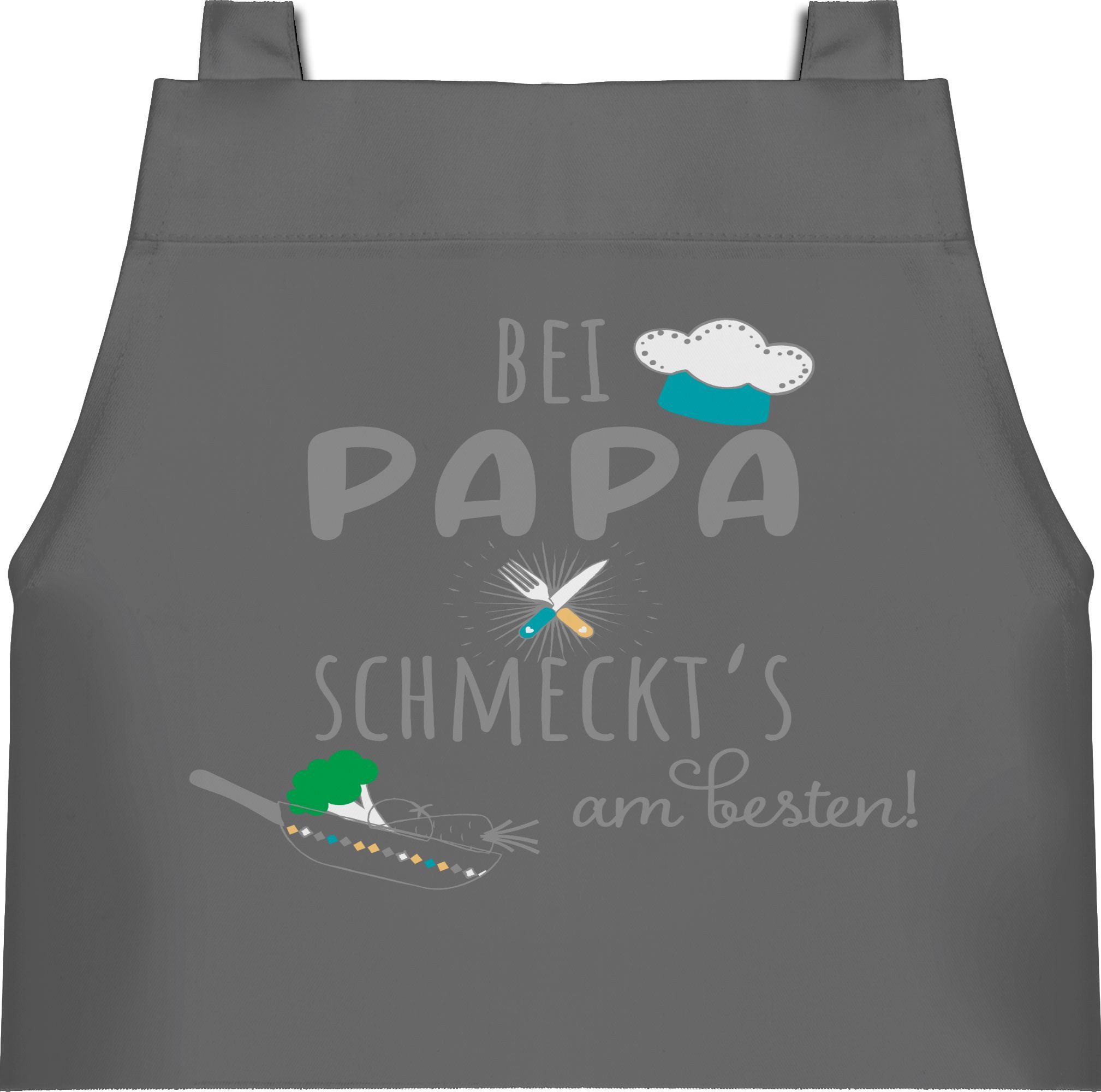 Shirtracer Kochschürze Kochschürze bei Papa schmeckts günstig online kaufen