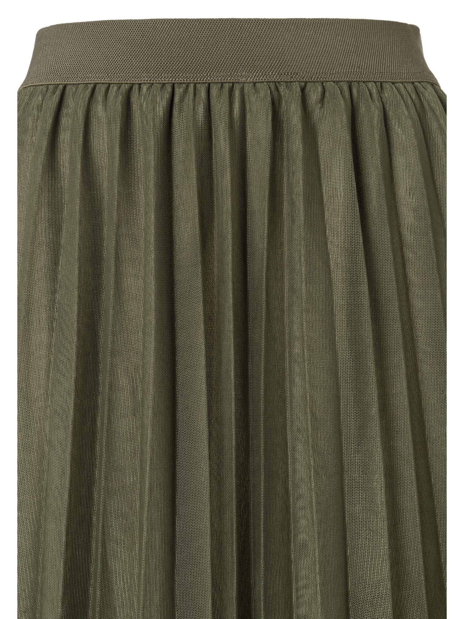 MORE&MORE Tüllrock femininer Meshrock, Plisséefalten