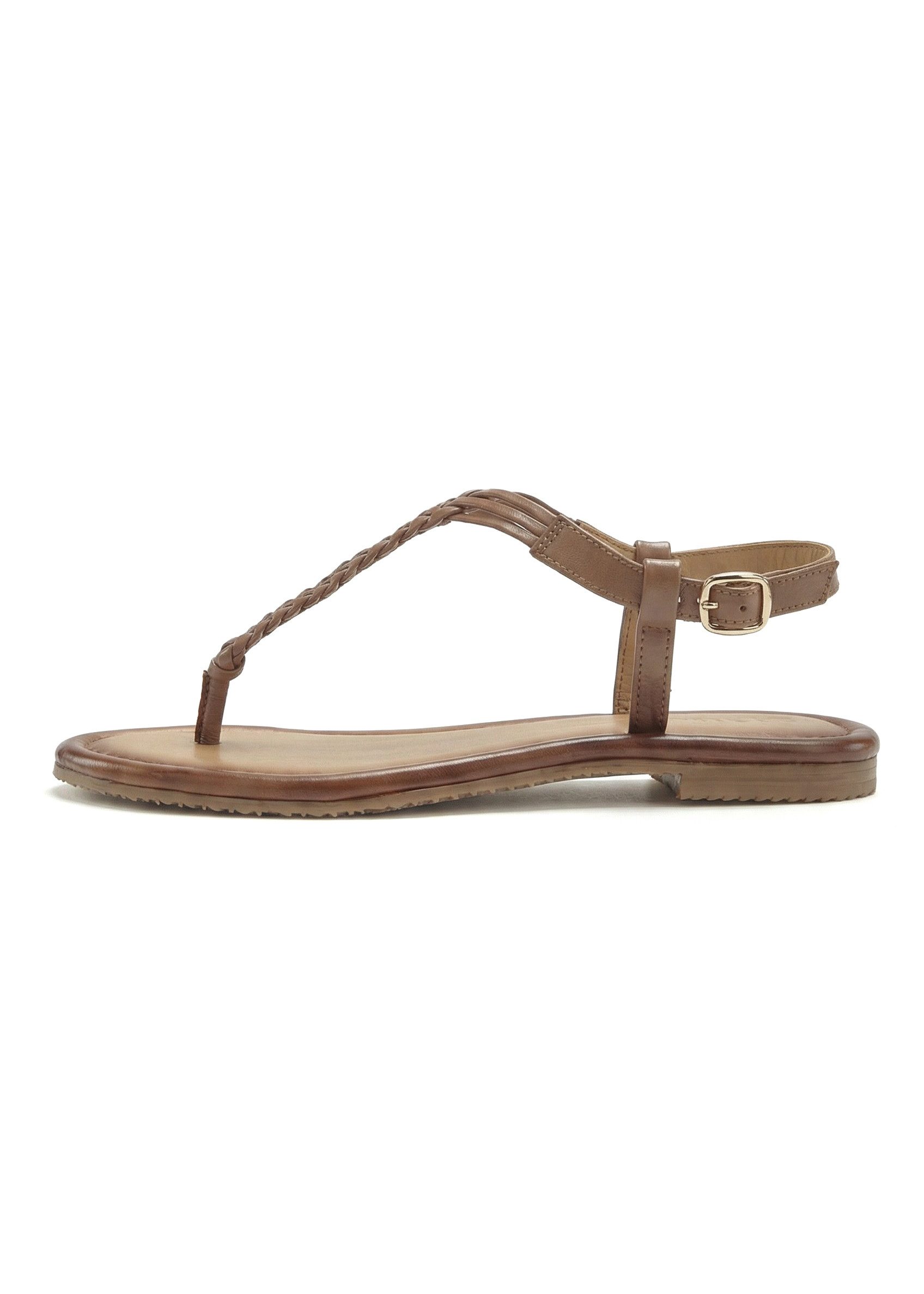 Vivance Sandalette, Sommerschuh, Sandale, Ledersandale, Zehentrenner NEU aus Leder mit Flecht-Optik