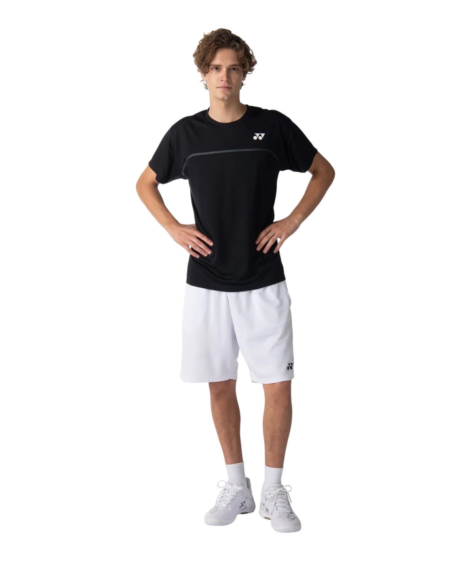 Yonex T-Shirt Crew Neck Practice 10728 (100% Polyester) 2026 schwarz Herren
