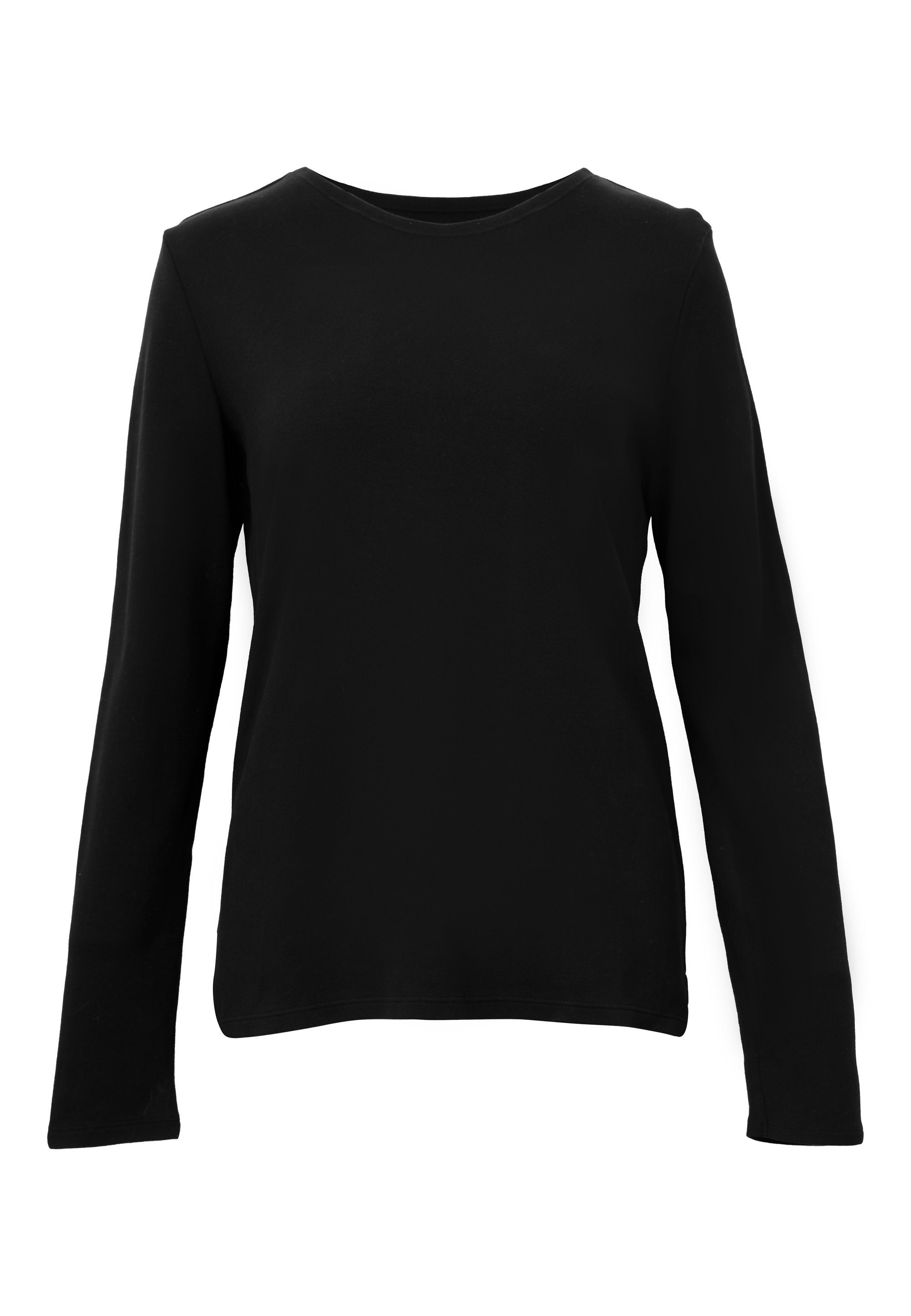 GIORDANO elastischem schwarz mit Langarmshirt Material