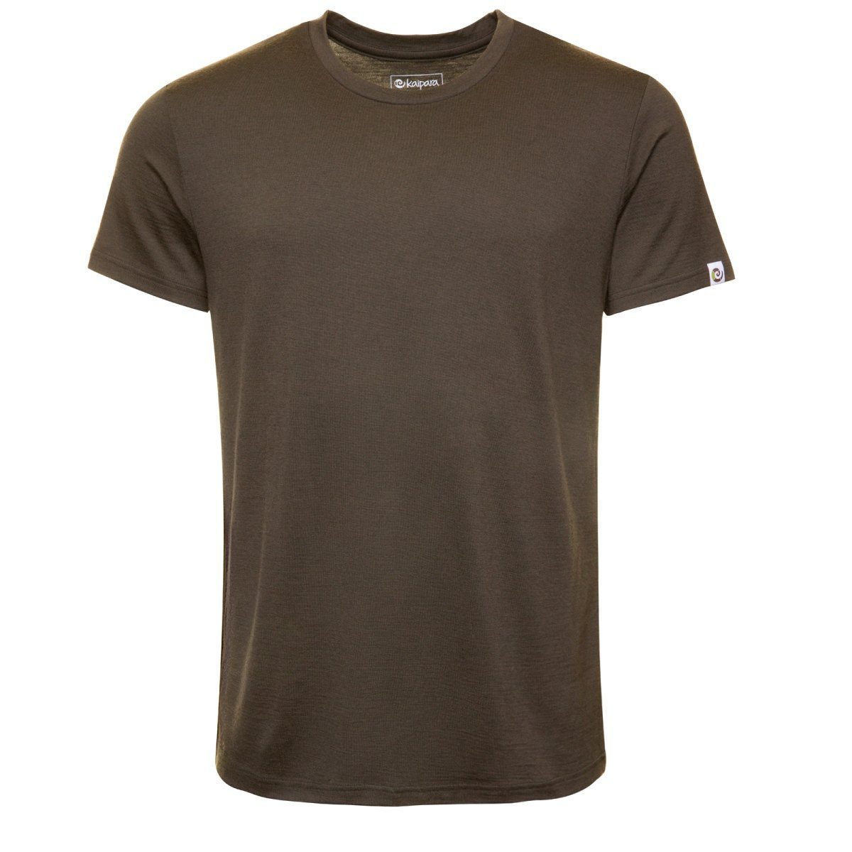 Kaipara - Merino Sportswear Rundhalsshirt Merino Shirt Herren Kurzarm Regularfit 200 (1-tlg) aus reiner Merinowolle Made in Germany Olive