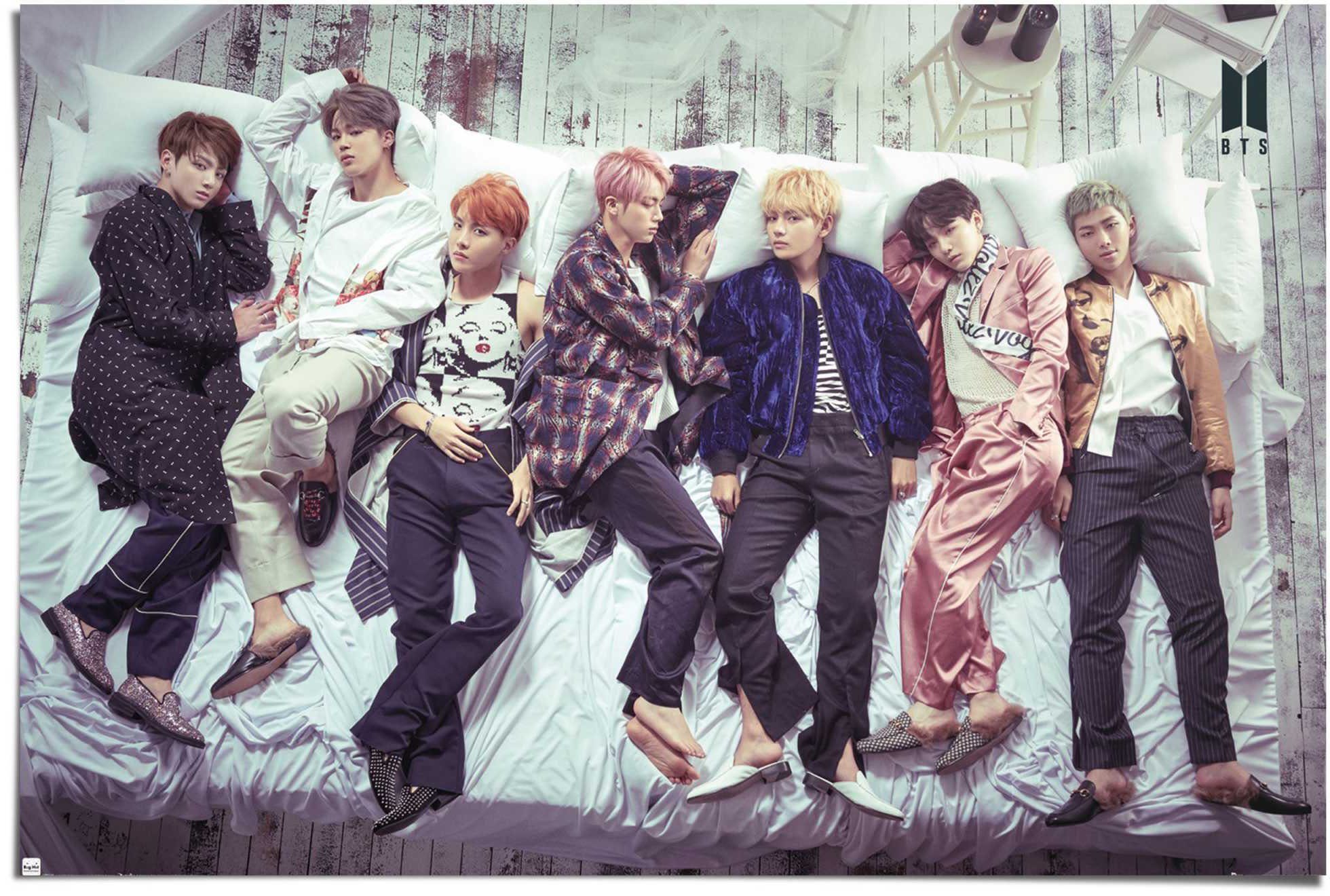 Reinders! Poster »Poster BTS Bett - Band - Bangtan Boys«, Orchester & Bands  (1 Stück) online kaufen | OTTO