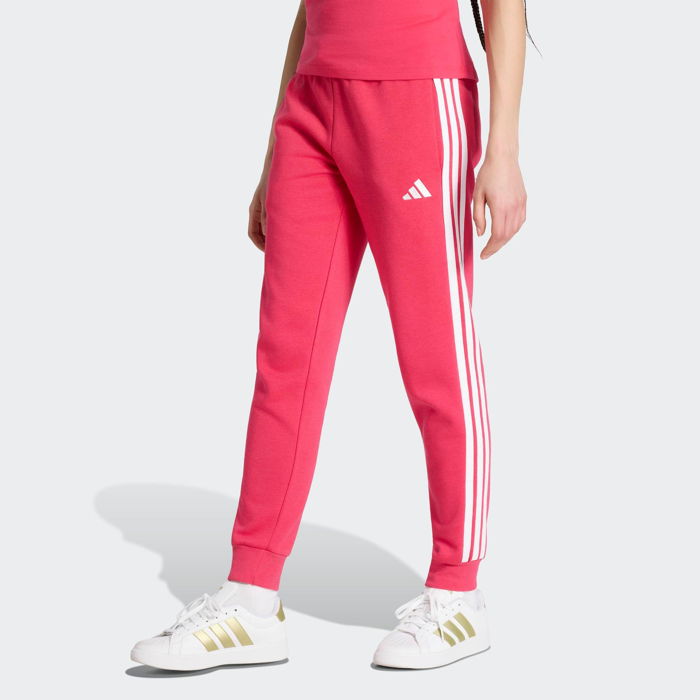 adidas Sportswear Sporthose W 3S FL SL PT schmal geschnitten, für vielseitige Aktivitäten, aus Baumwollmix