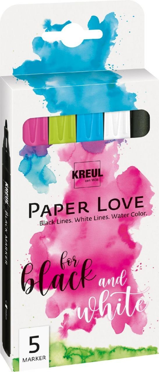 Kreul Flachpinsel Kreul PaperLove Marker Set